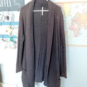 Oversized, long, gray sweater